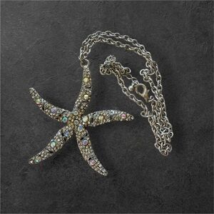 Silver Starfish Pendant Necklace